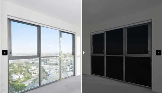 before and after back-out window tint photo of windows