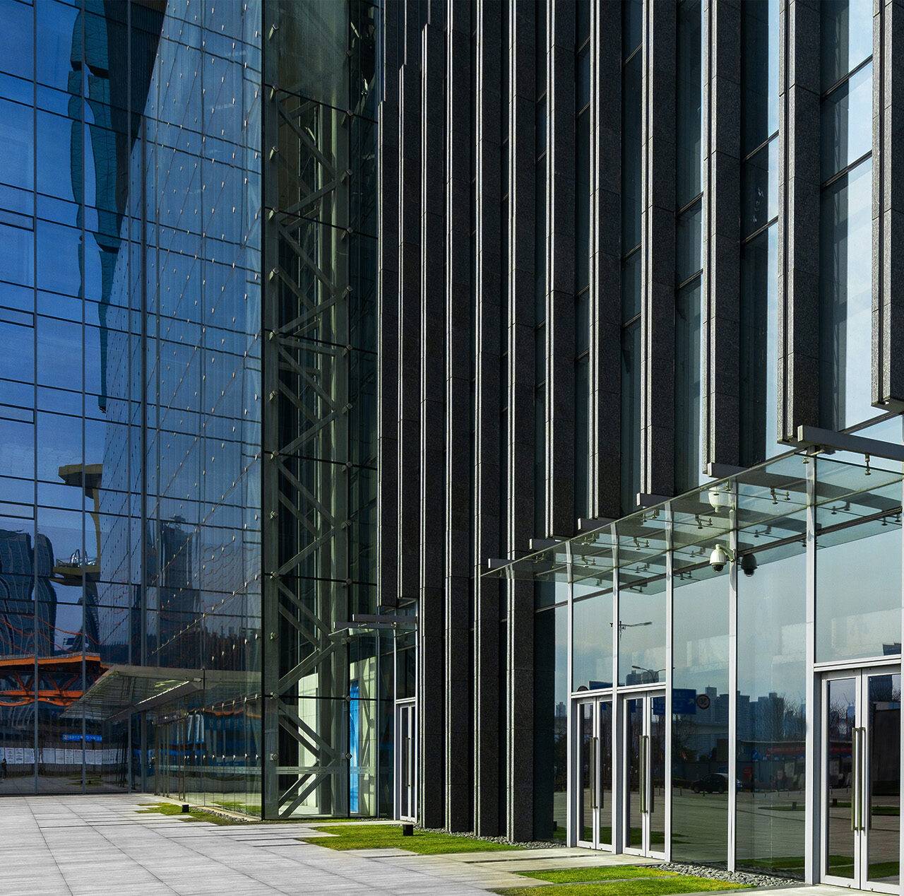 commercial building with tinted windows in redmond